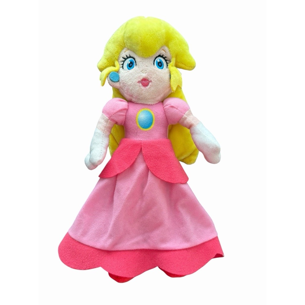 Little Buddy Super Mario Bros Princess Peach Stuffed Animal Plush Doll 10" Toy‎